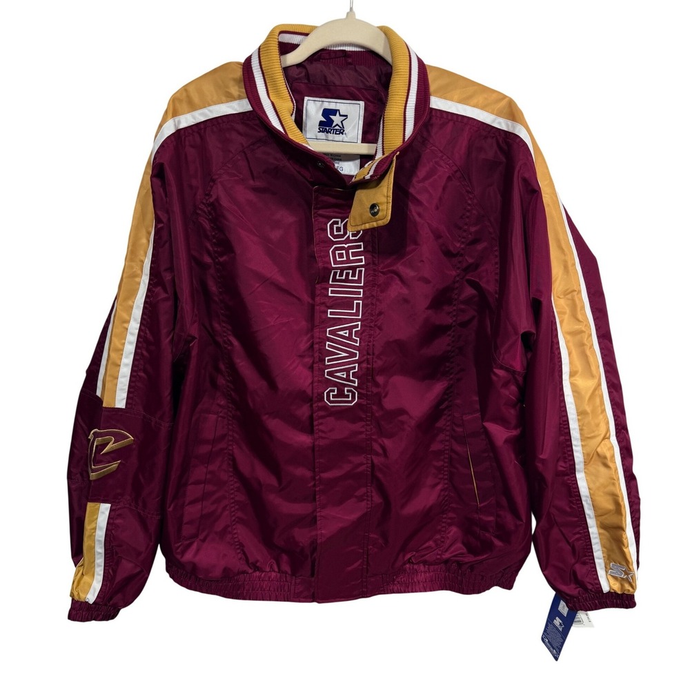 Starter Cleveland Cavaliers NBA Track Jacket Coat XL Wine Gold LSD30B79 New